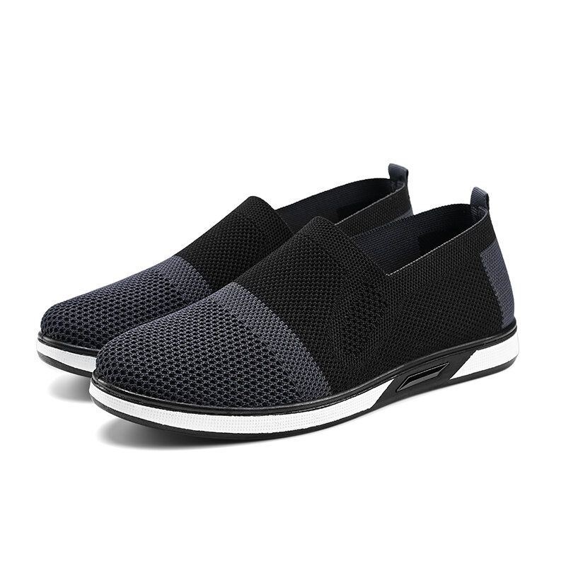 Męskie Mesh Casual Sneakers Lekkie Oddychające Sneaker Casual Sportowe Buty Dzianiny Wygodne Płaskie