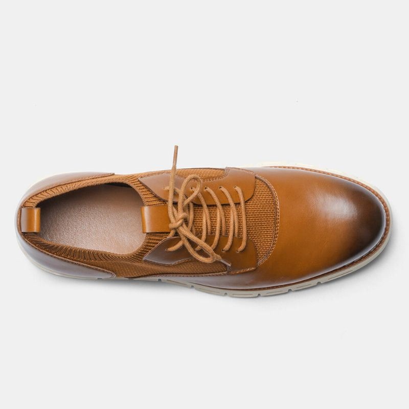 Męskie Oddychające Tkaniny Z Mikrofibry Łączenie Miękkiej Podeszwy Pointy-toe Business Casual Oxfords Shoes