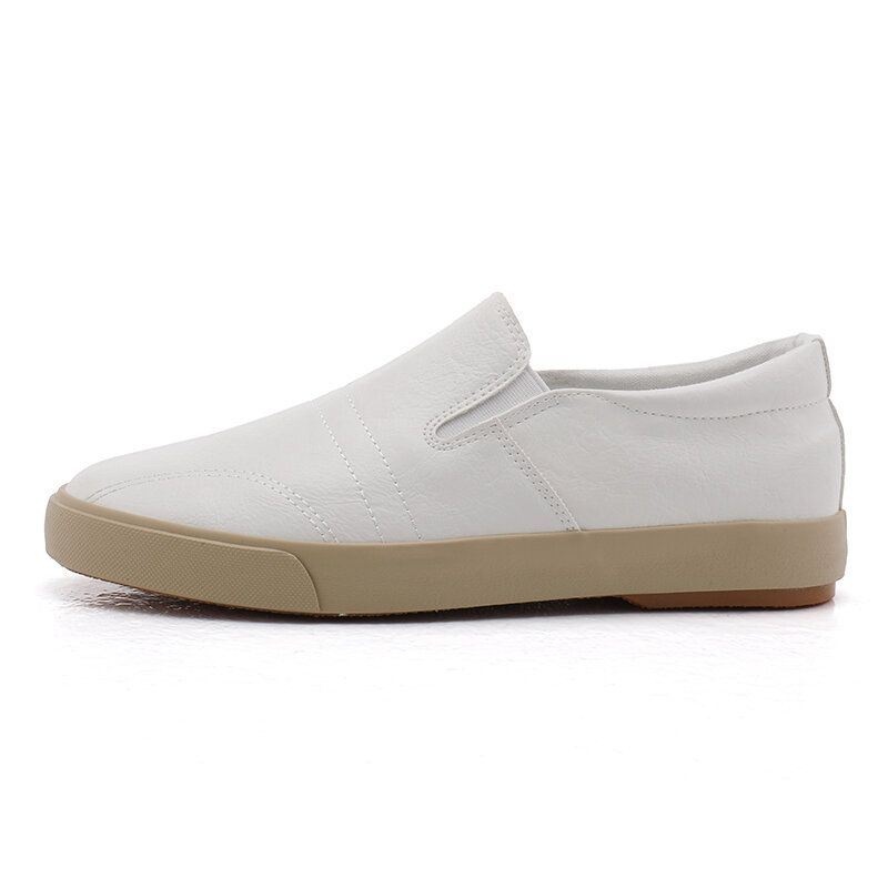 Męskie Oddychające Wygodne Dno Z Mikrofibry Solidne Slip On Casual Court Shoes