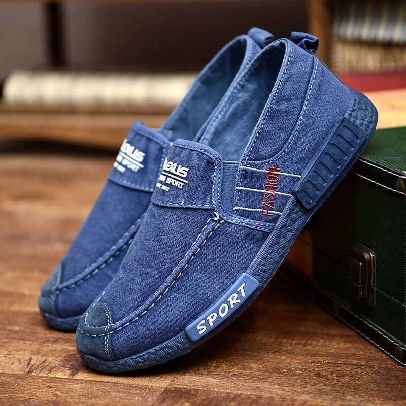 Męskie Płócienne Lekkie Miękkie Podeszwy Casual Walking Loafers