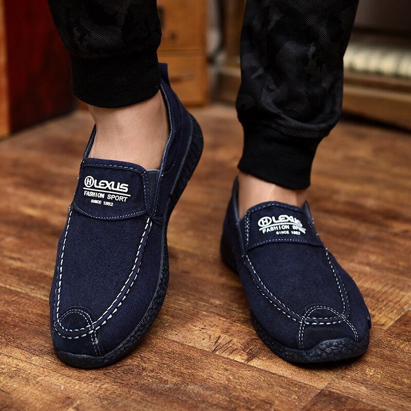 Męskie Płócienne Lekkie Miękkie Podeszwy Casual Walking Loafers