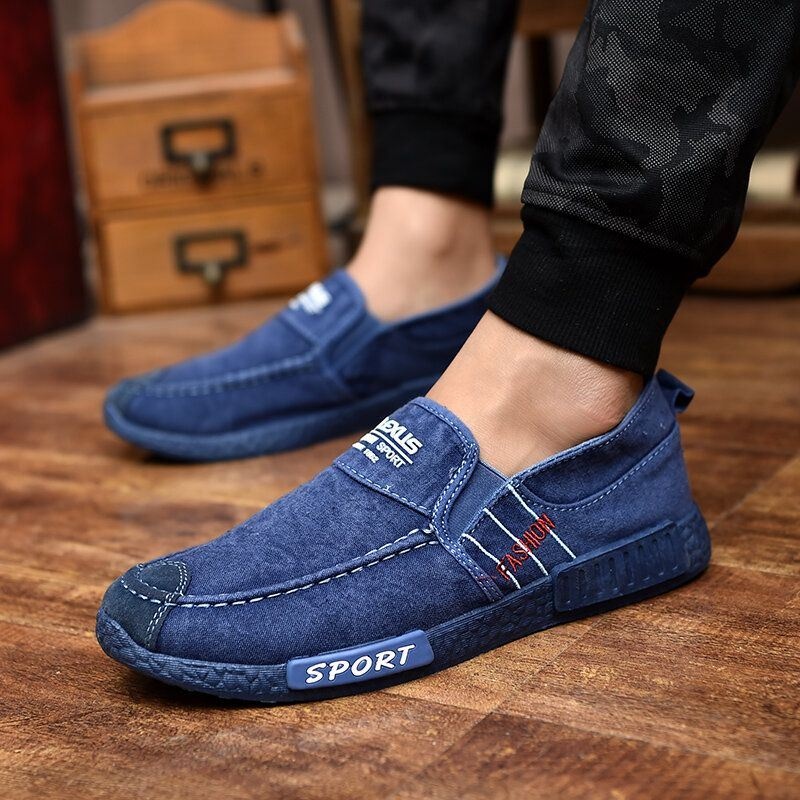 Męskie Płócienne Lekkie Miękkie Podeszwy Casual Walking Loafers