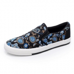 Męskie Płótno Oddychające Slip On Soft Pattern Casual Court Shoes