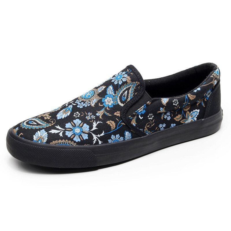 Męskie Płótno Oddychające Slip On Soft Pattern Casual Court Shoes