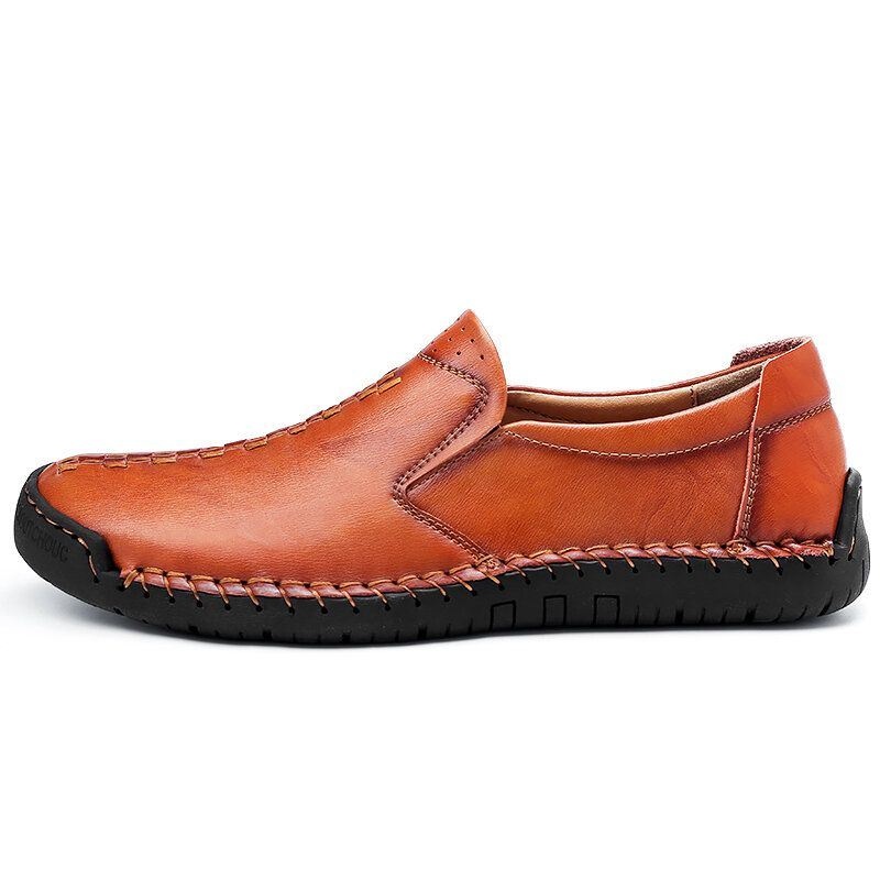 Męskie Szwy Ręczne Skóra Bydlęca Antypoślizgowa Miękka Podeszwa Business Casual Shoes