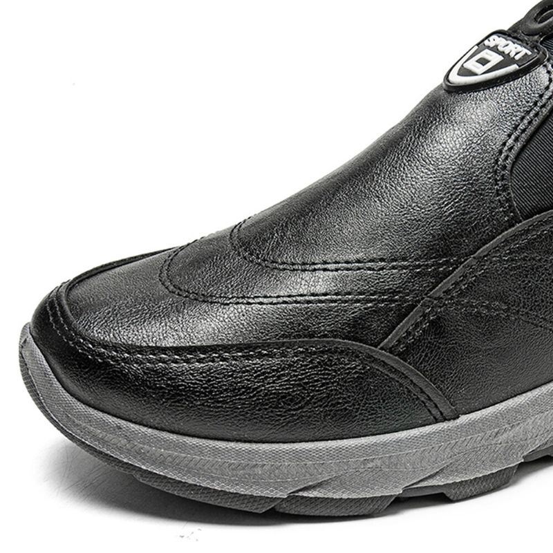 Męskie Wodoodporne Antypoślizgowe Ciepłe Pluszowe Podszewki Slip On Casual Shoes