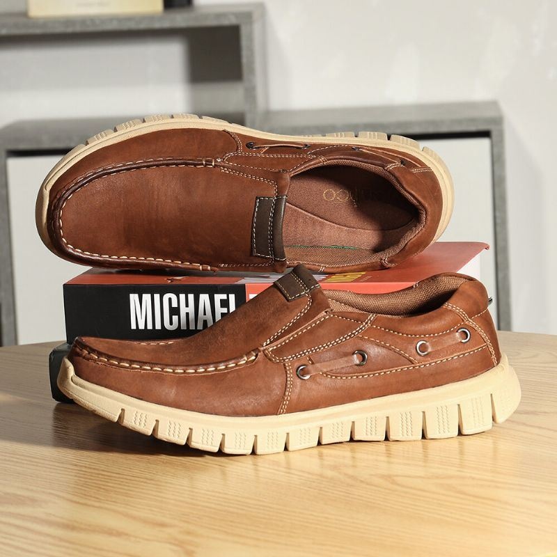 Męskie Wygodne Lekkie Miękkie Podeszwy Slip On Boat Shoes