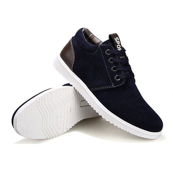 Moda Męska Sport Casual Athletic Sneakers Zamszowe Wygodne Buty Na Płaskim Obcasie