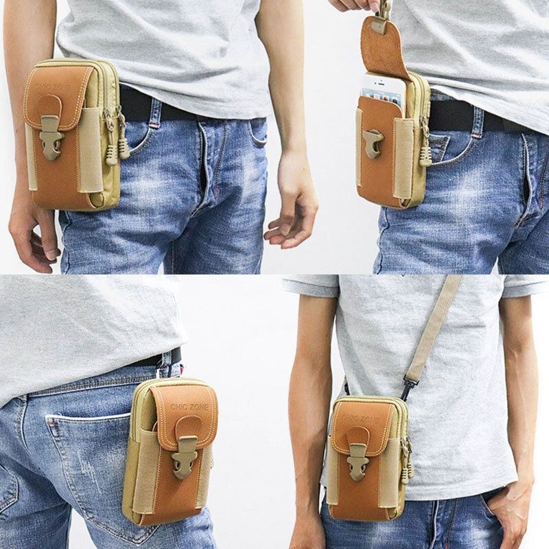 Mężczyźni Oxford Cloth Multi-carry Mini Saszetka Biodrowa Saszetka Na Pasek Fanny Pack Torba Taktyczna Torba Na Telefon