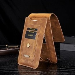 Męska Faux Leather Vintage Posiadacz Karty Torba Na Talię Torba Na Telefon