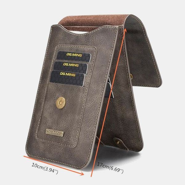 Męska Faux Leather Vintage Posiadacz Karty Torba Na Talię Torba Na Telefon