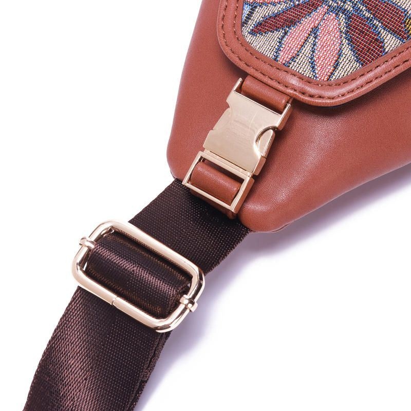 Damska Haftowana Kwiecista Torba Na Klatkę Piersiowa Vintage National Crossbody Bag