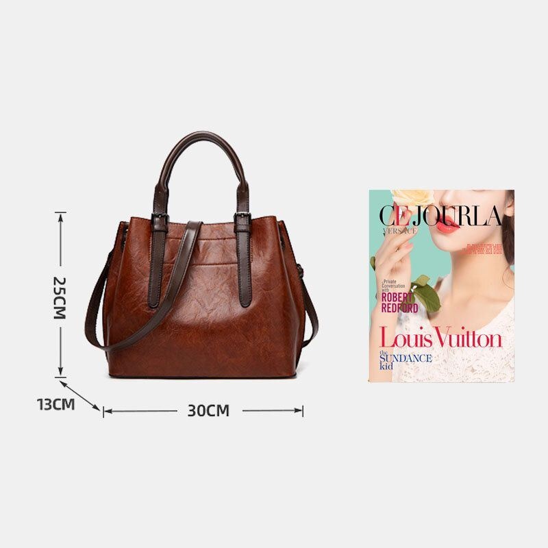 Damska Lekka Oddychająca Miękka Torebka W Stylu Vintage O Dużej Pojemności Crossbody Torba Na Ramię