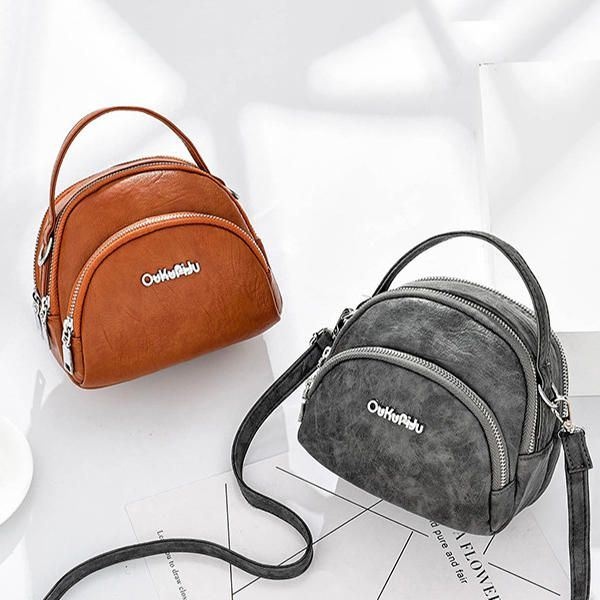 Damska Mini Torba Na Telefon Ze Sztucznej Skóry Multi-slot Retro Crossbody Bag