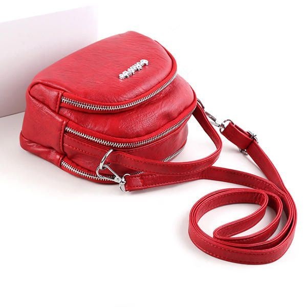 Damska Mini Torba Na Telefon Ze Sztucznej Skóry Multi-slot Retro Crossbody Bag