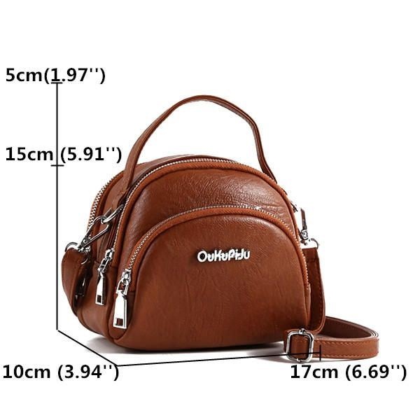 Damska Mini Torba Na Telefon Ze Sztucznej Skóry Multi-slot Retro Crossbody Bag