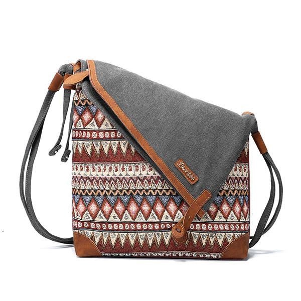 Damska Narodowa Płótno Z Nadrukiem Retro Bohemia Crossbody Bag