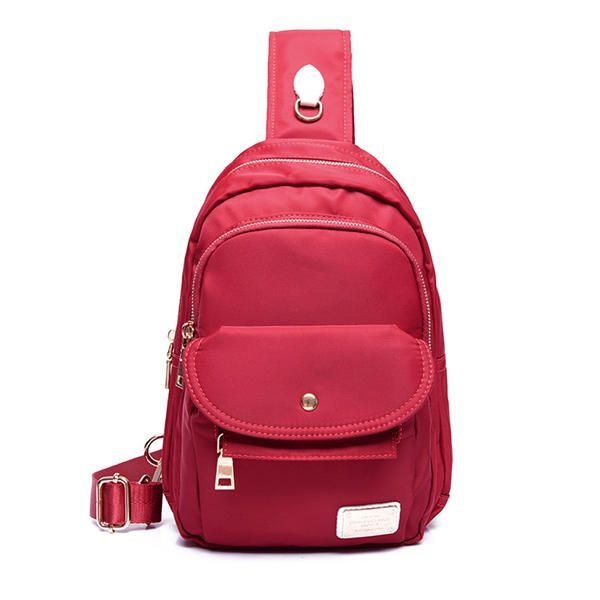 Damska Nylonowa Wodoodporna Torba Na Klatkę Piersiową O Dużej Pojemności Outdoor Crossbody Bag