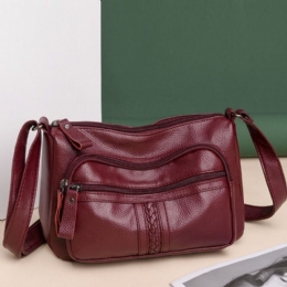 Damska Torba Crossbody O Dużej Pojemności Z Wieloma Kieszeniami Odporna Na Zużycie Torba Na Ramię W Stylu Retro