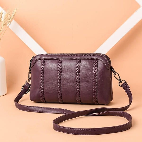 Damska Torba Crossbody W Stylu Vintage Z Miękkiej Sztucznej Skóry