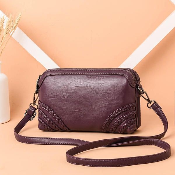 Damska Torba Crossbody W Stylu Vintage Z Miękkiej Sztucznej Skóry