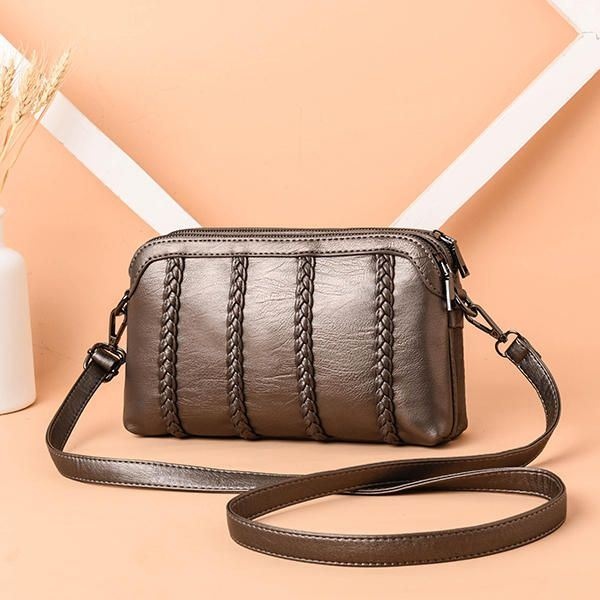 Damska Torba Crossbody W Stylu Vintage Z Miękkiej Sztucznej Skóry