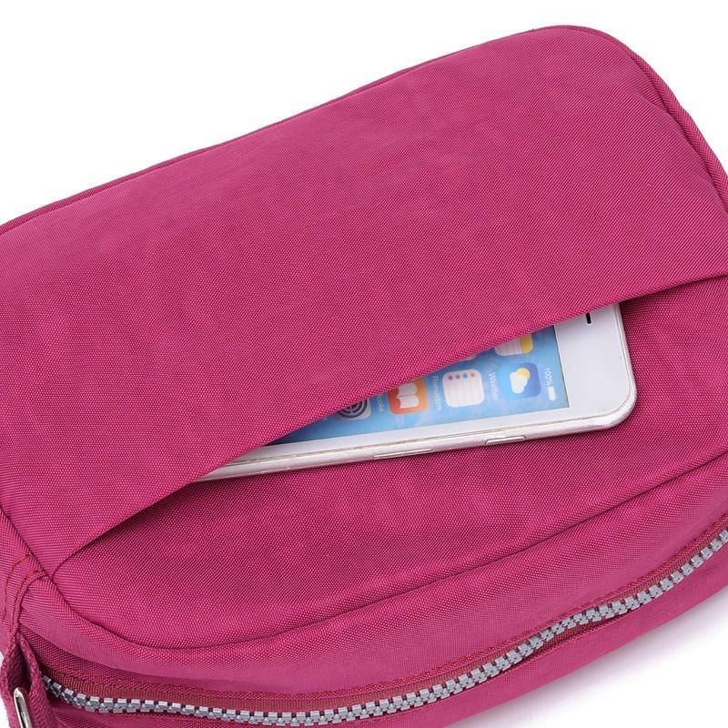 Damska Torba Crossbody Z Wieloma Kieszeniami Wodoodporna Torba Nylonowa