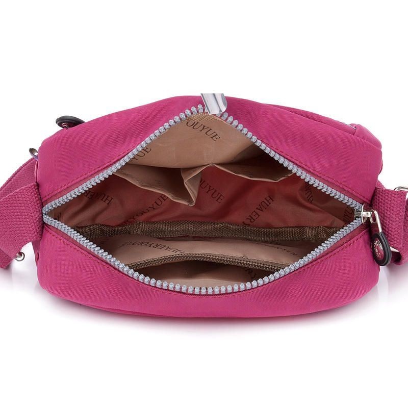 Damska Torba Crossbody Z Wieloma Kieszeniami Wodoodporna Torba Nylonowa