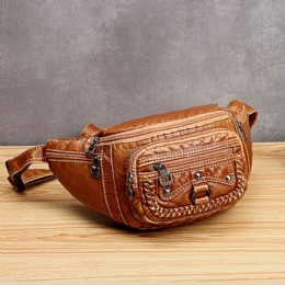 Damska Torba Z Litego Nitu Vintage Crossbody Torba Na Klatkę Piersiową Torba Na Ramię