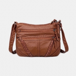 Damska Torba Z Wieloma Kieszeniami W Średnim Wieku Vintage Crossbody Bag Torba Na Ramię