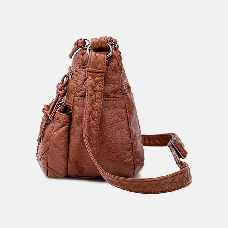 Damska Torba Z Wieloma Kieszeniami W Średnim Wieku Vintage Crossbody Bag Torba Na Ramię