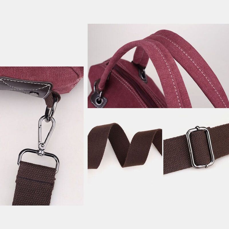 Damska Torebka Na Co Dzień Z Płótna Multi-carry Crossbody Bag