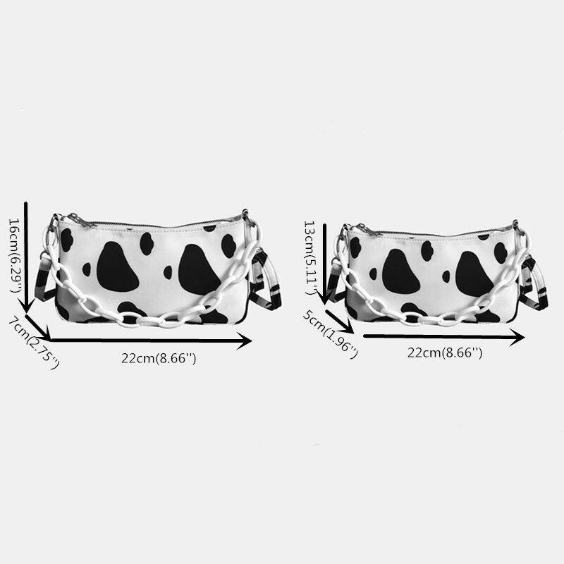Damska Torebka Na Ramię Z Łańcuszkiem Z Mlecznym Wzorem