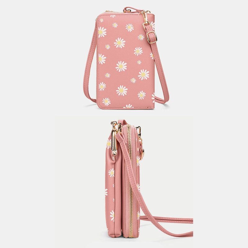 Kobiety 13 Miejsc Na Karty Torba Na Telefon Daisy Crossbody Torba Na Ramię