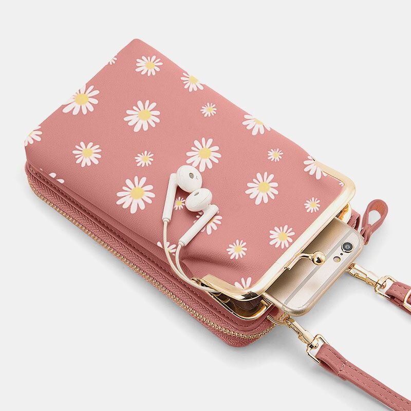 Kobiety 13 Miejsc Na Karty Torba Na Telefon Daisy Crossbody Torba Na Ramię