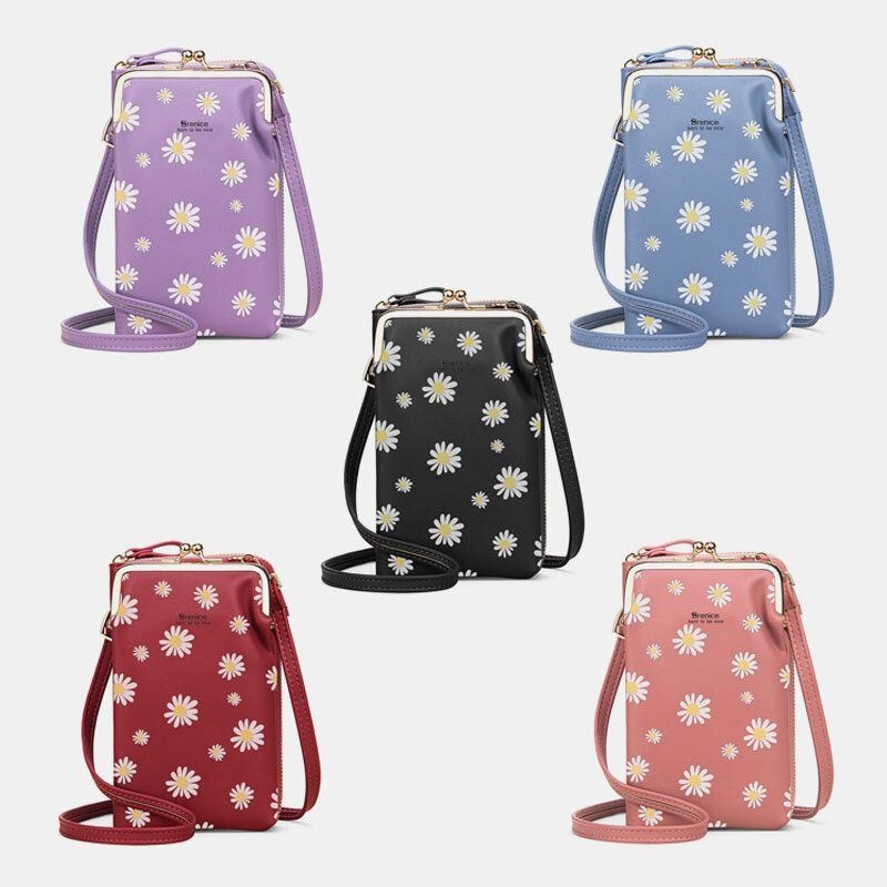 Kobiety 13 Miejsc Na Karty Torba Na Telefon Daisy Crossbody Torba Na Ramię