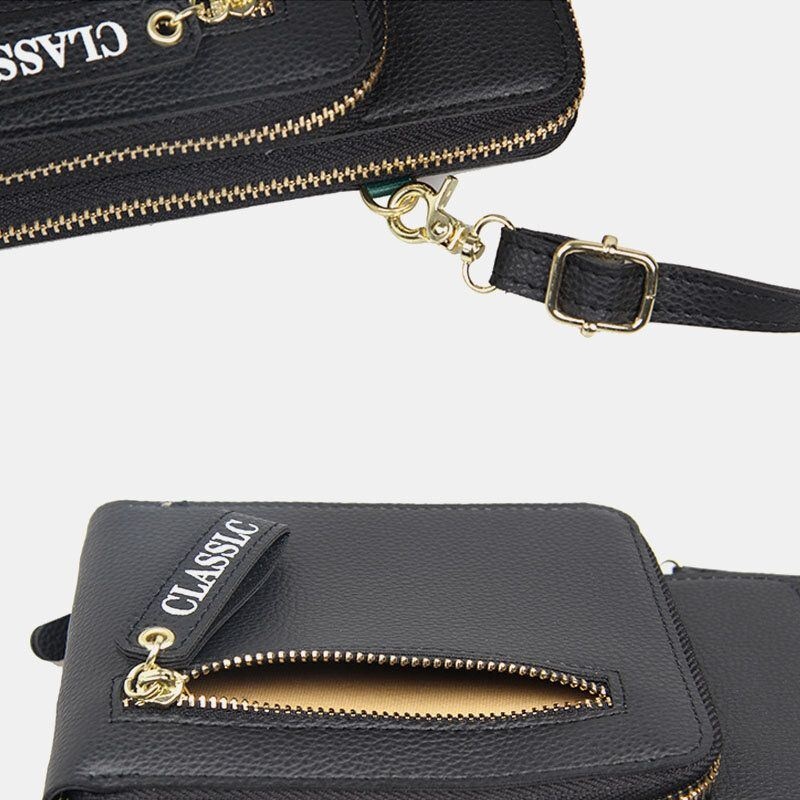 Kobiety 3 Gniazda Na Karty 6.5 Cala Solidna Torba Na Telefon Torba Na Ramię Crossbody Bag