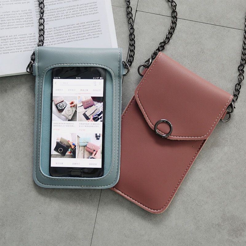 Kobiety 6.3 Calowy Łańcuszek Z Ekranem Dotykowym Casual Phone Bag Crossbody Bag Torba Na Ramię