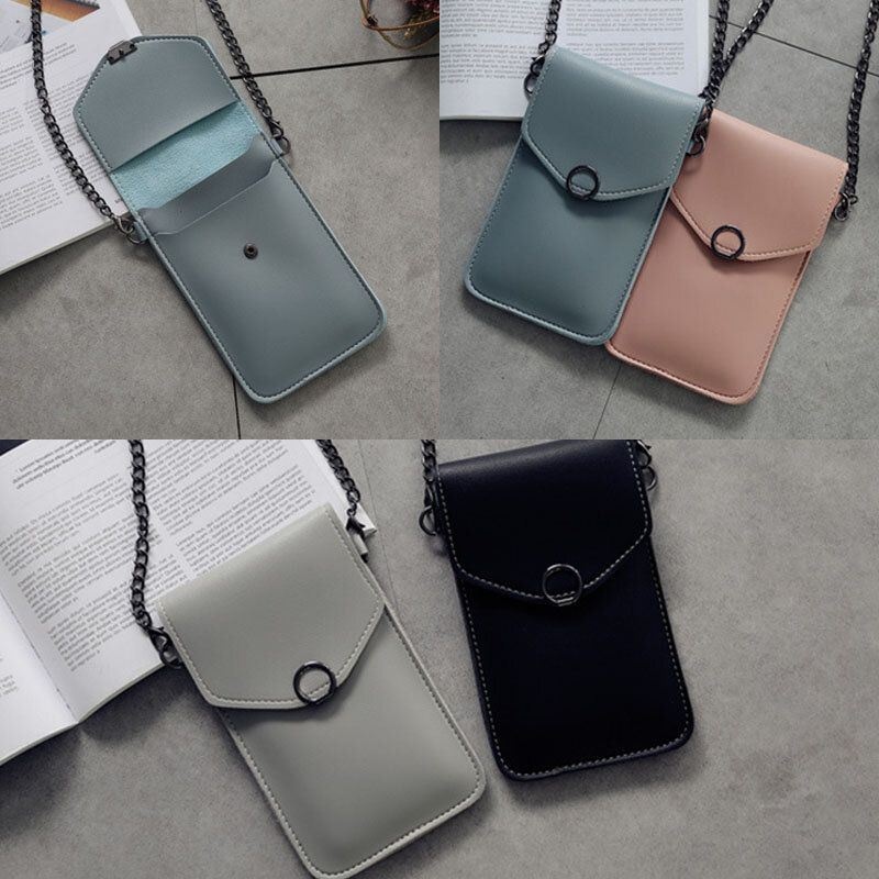 Kobiety 6.3 Calowy Łańcuszek Z Ekranem Dotykowym Casual Phone Bag Crossbody Bag Torba Na Ramię