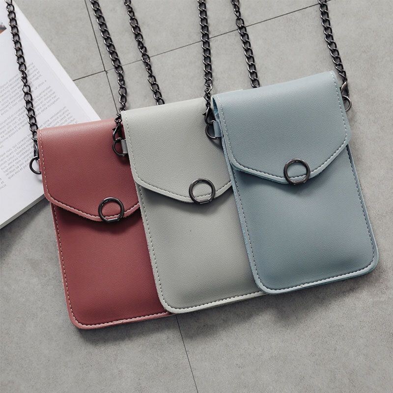 Kobiety 6.3 Calowy Łańcuszek Z Ekranem Dotykowym Casual Phone Bag Crossbody Bag Torba Na Ramię