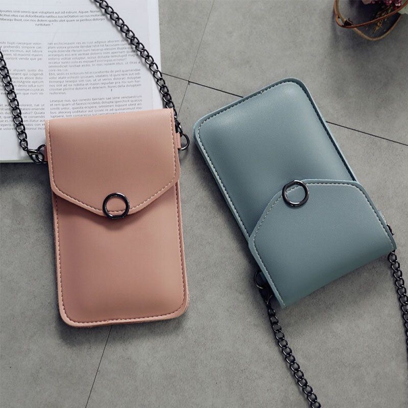 Kobiety 6.3 Calowy Łańcuszek Z Ekranem Dotykowym Casual Phone Bag Crossbody Bag Torba Na Ramię