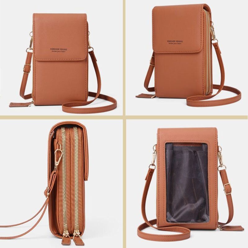 Kobiety 6.5-calowa Torba Z Ekranem Dotykowym Kopertówka Torba Na Karty Duża Pojemność Wielo-kieszeniowa Torba Na Telefon Crossbody