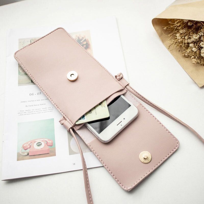 Kobiety Casual Solid Hollow Out Ekran Dotykowy 6.3 Cala Torba Na Telefon Torba Na Ramię Torba Crossbody