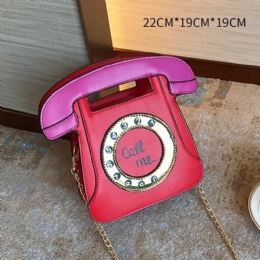 Kobiety Cerative Kształt Telefonu Śliczna Torba Na Ramię Z Łańcuszkiem Cross Body Bag