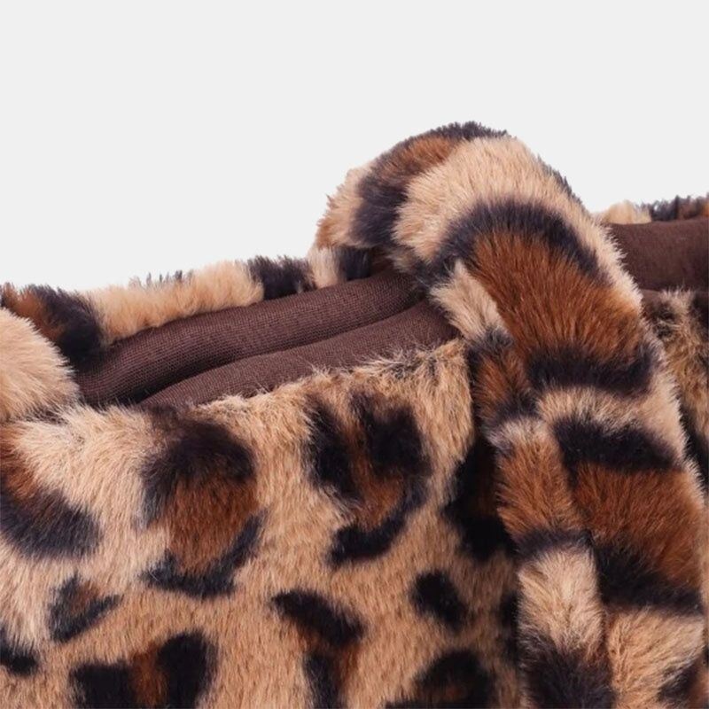 Kobiety CZuły Miękki Wzór Leopard Śliczna Dorywcza Torba Na Ramię Osobowości Torba Crossbody