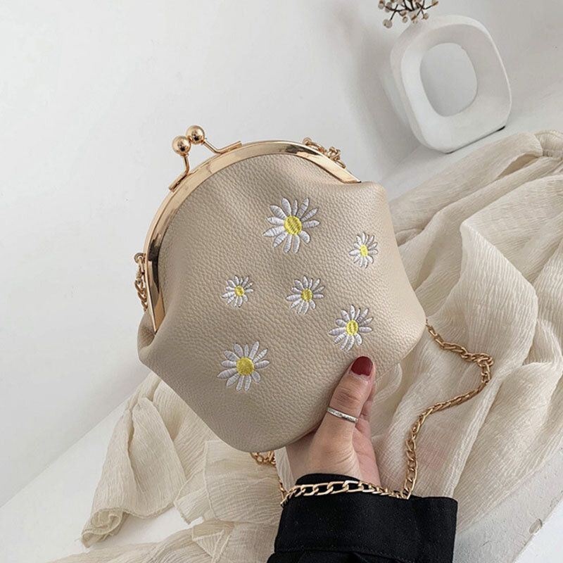 Kobiety Daisy Haft Łańcuchy Klamka Torba Crossbody Torba Na Ramię