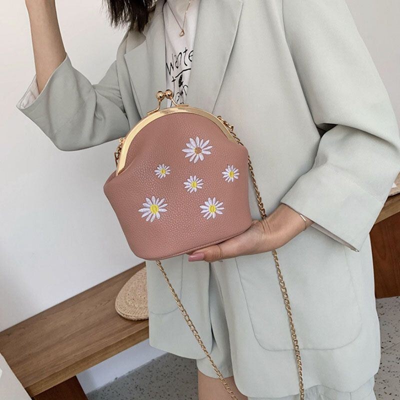 Kobiety Daisy Haft Łańcuchy Klamka Torba Crossbody Torba Na Ramię