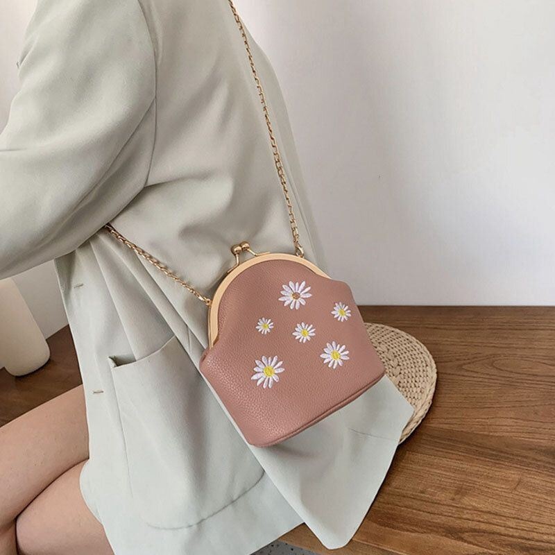 Kobiety Daisy Haft Łańcuchy Klamka Torba Crossbody Torba Na Ramię