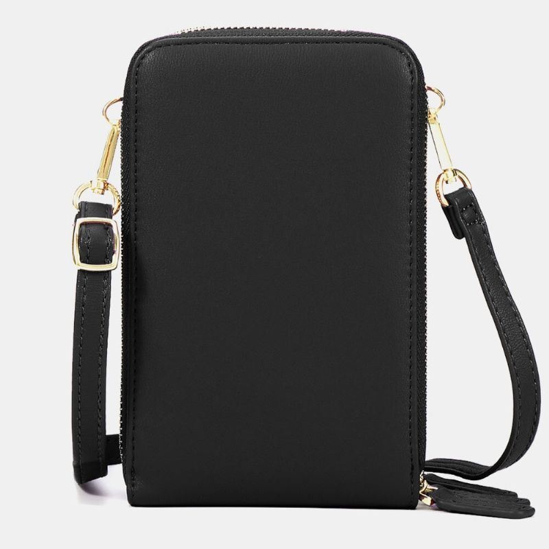 Kobiety Faux Leather Dorywczo Śliczny CZarny Kot I Wzór Paski Regulowana Torba Na Ramię Torba Crossbody