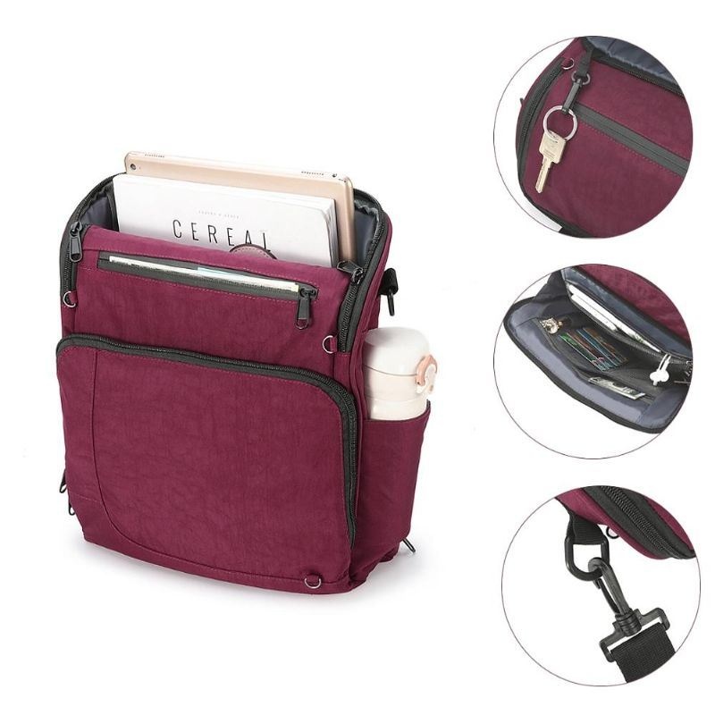 Kobiety Mężczyźni Nylonowa Torba Z Wieloma Kieszeniami Casual Crossbody